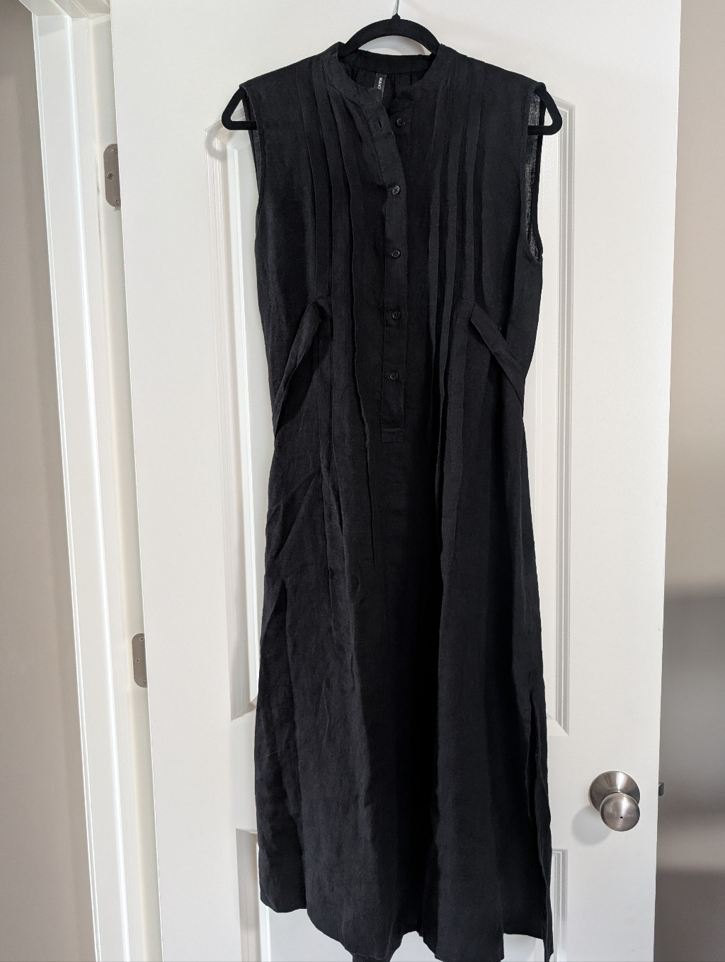 Nwt Black Pleated Beach Dress / Swimsuit Cover Up - Small